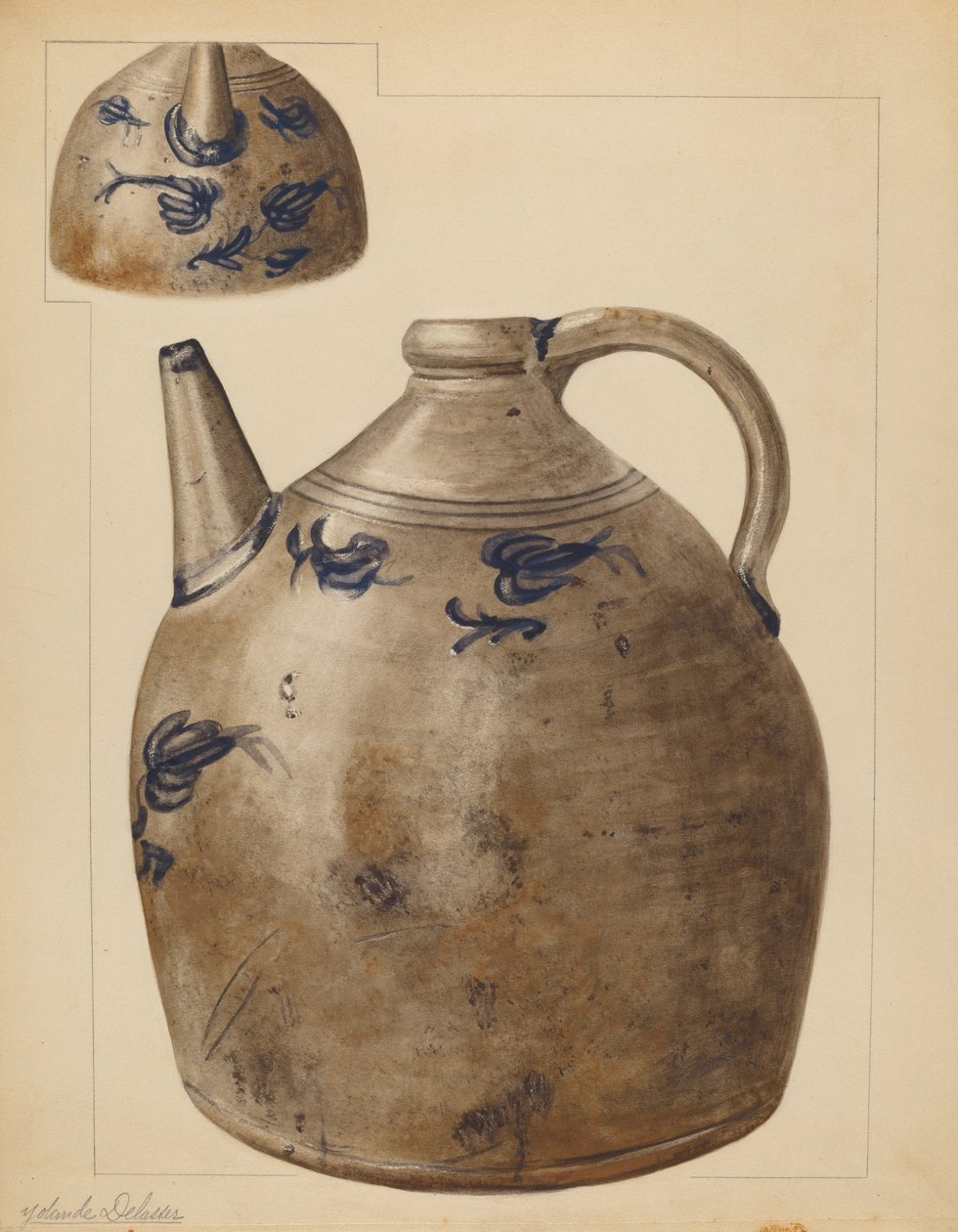 Vesikannu, c. 1937. tekijältä Yolande Delasser