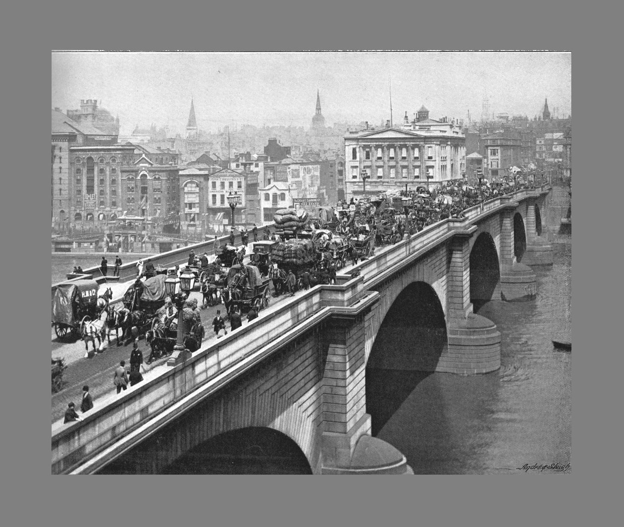 London Bridge, Lontoo, c1900 tekijältä York and Son