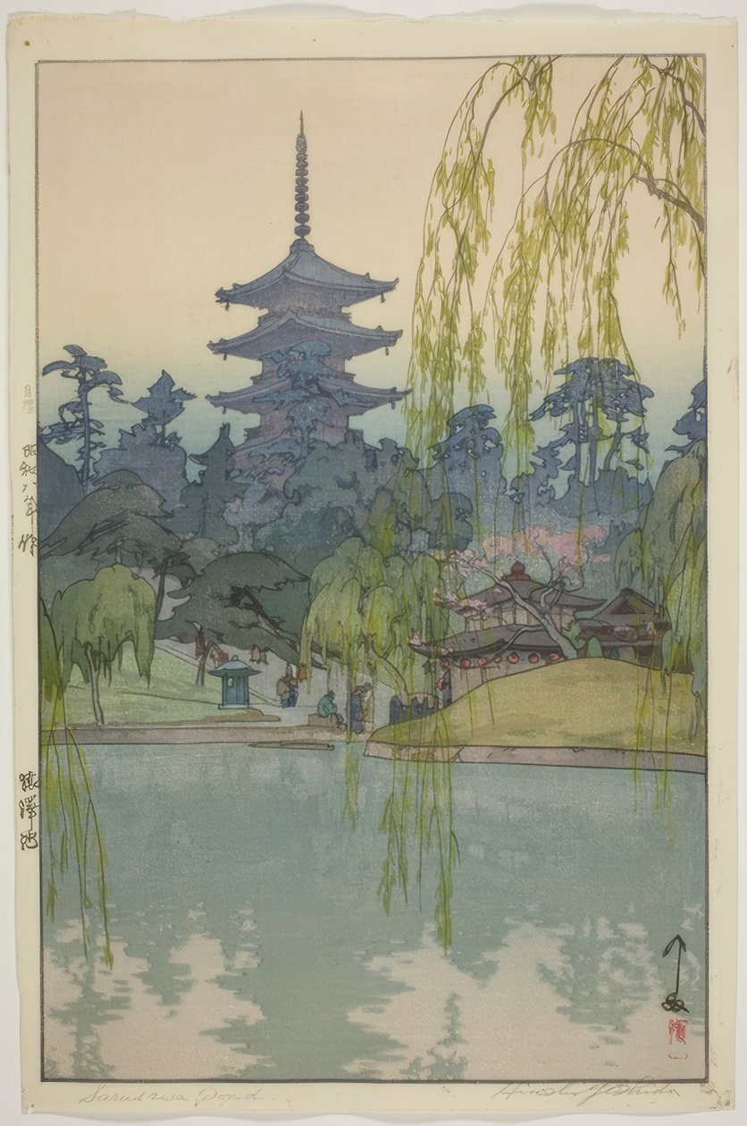 Sarusawa Pond (Sarusawa ike) tekijältä Yoshida Hiroshi