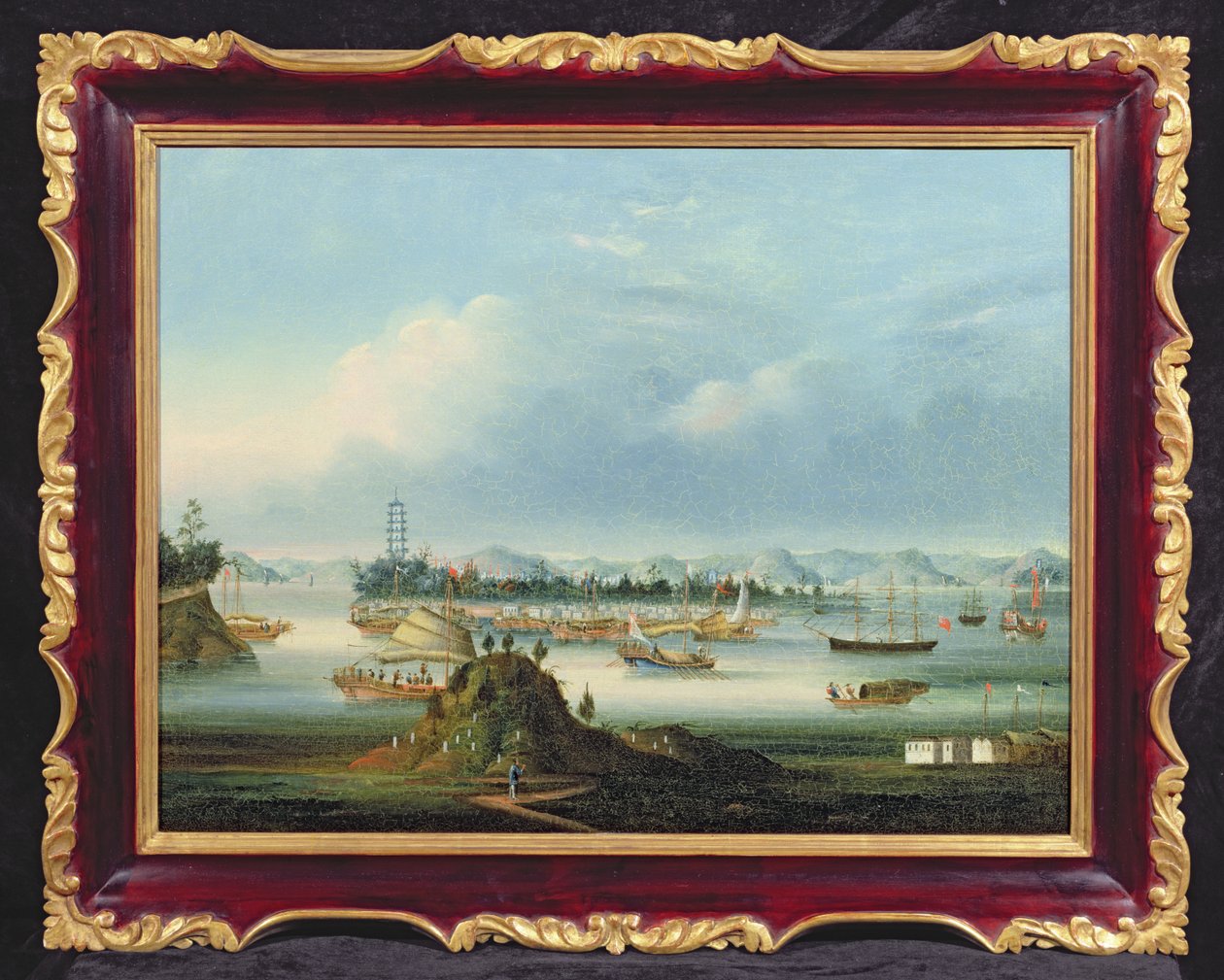 Anchorage at Whampoa, n. 1855 (öljy) tekijältä You Qua