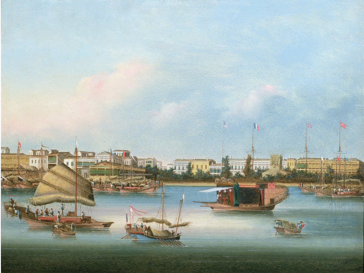 Hongit kantonissa, n. 1855 (öljy) tekijältä You Qua