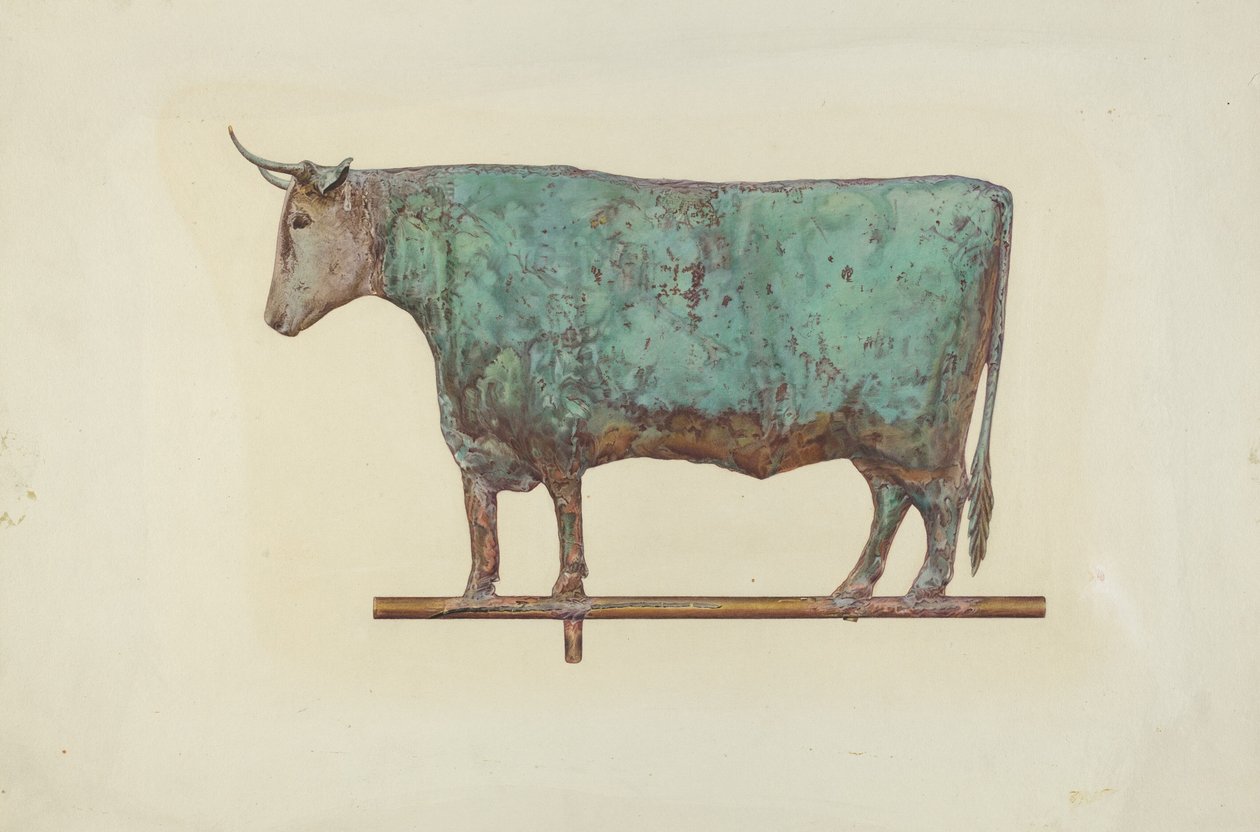 Steer Weather Vane, c. 1941. tekijältä Zabelle Missirian