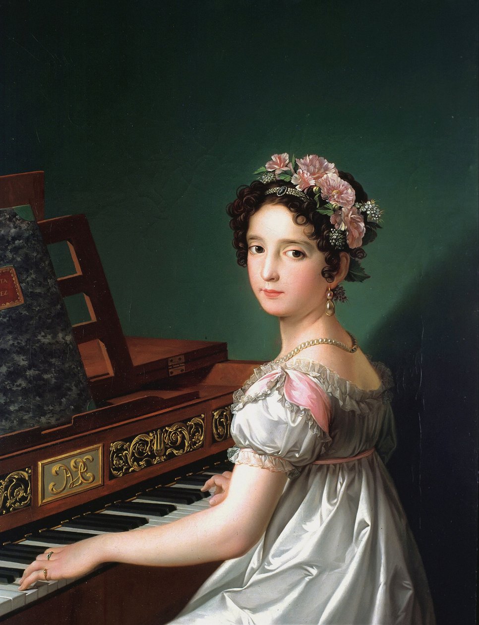 Manuela González Velázquez soittaa pianoa tekijältä Zacarias Gonzalez Velazquez