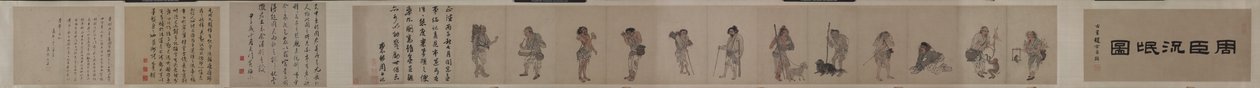 Kerjäläiset ja katuhahmot, 1516. tekijältä Zhou Chen