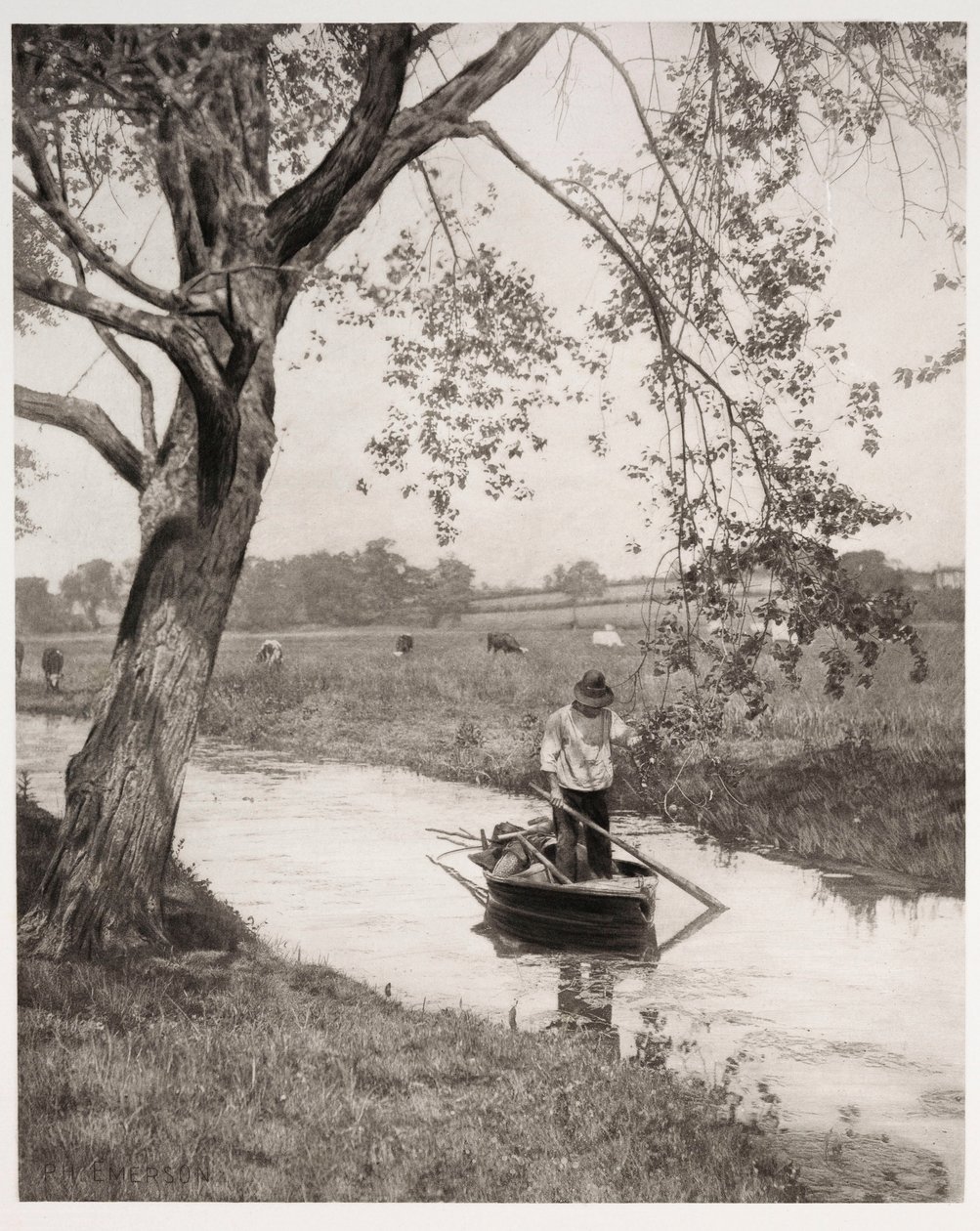 "A Suffolk Dike" (Suffolkin oja) tekijältä Frederick (attr. to) Barnard