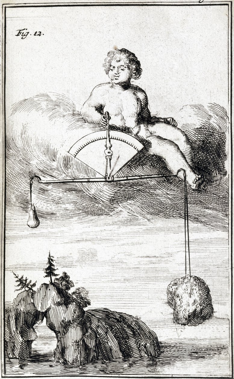 Cupid mittaa kosteutta tekijältä Ferdinand Georg Waldmuller