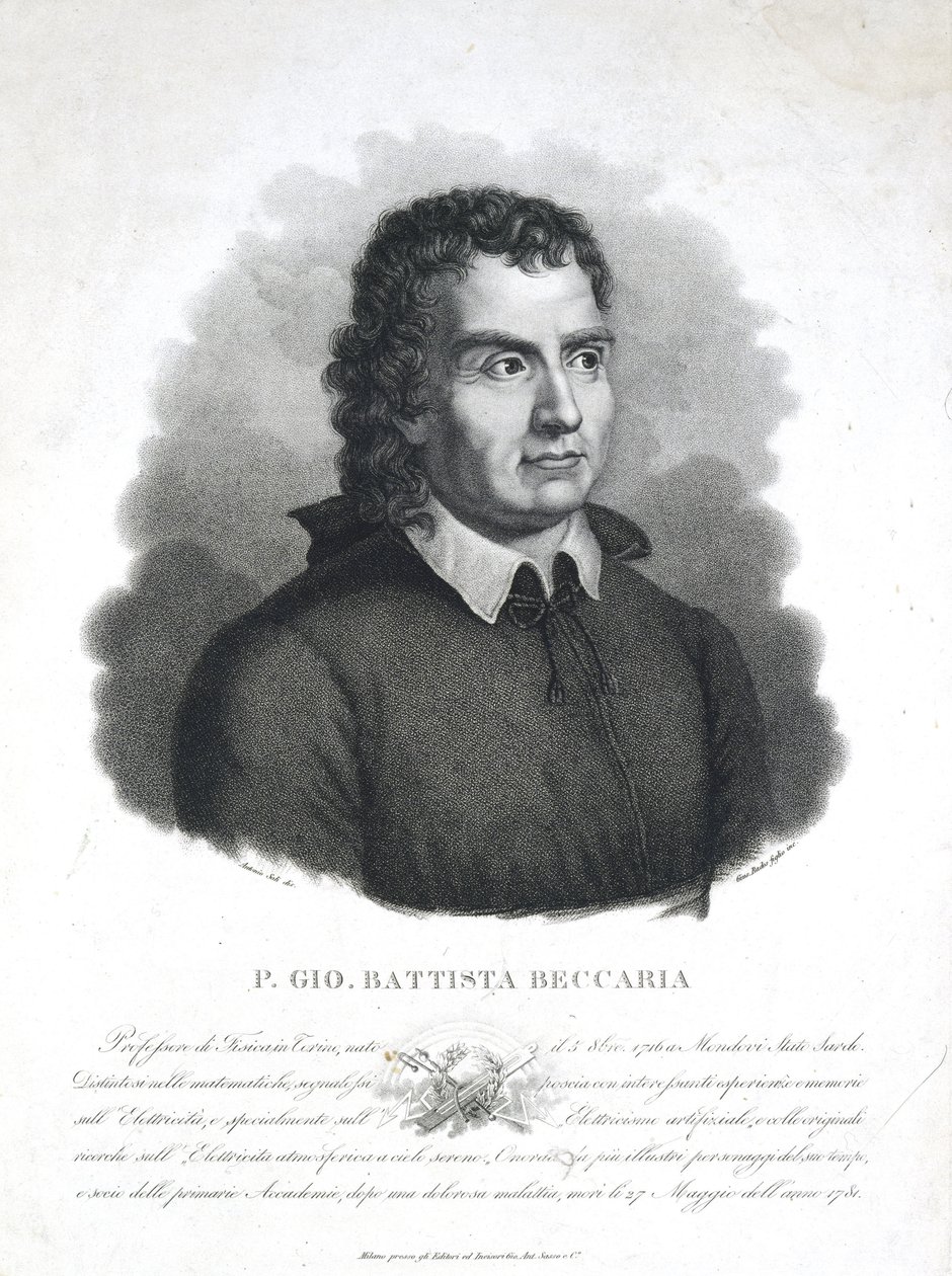 Giambattista Beccaria, italialainen pappi ja tiedemies tekijältä Frederick (attr. to) Barnard