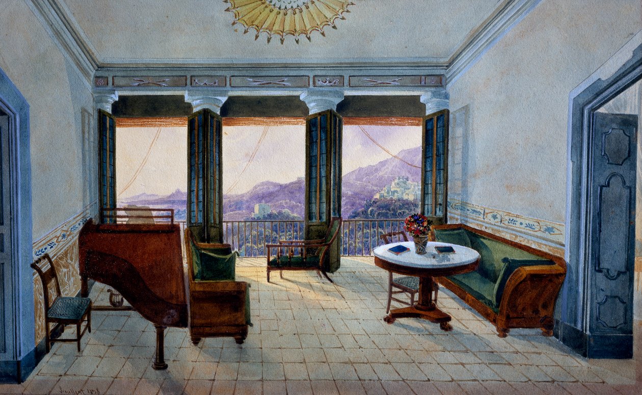 Musiikkihuone näköalalla järvelle tekijältä Georg Carl Heinrich Dollmann