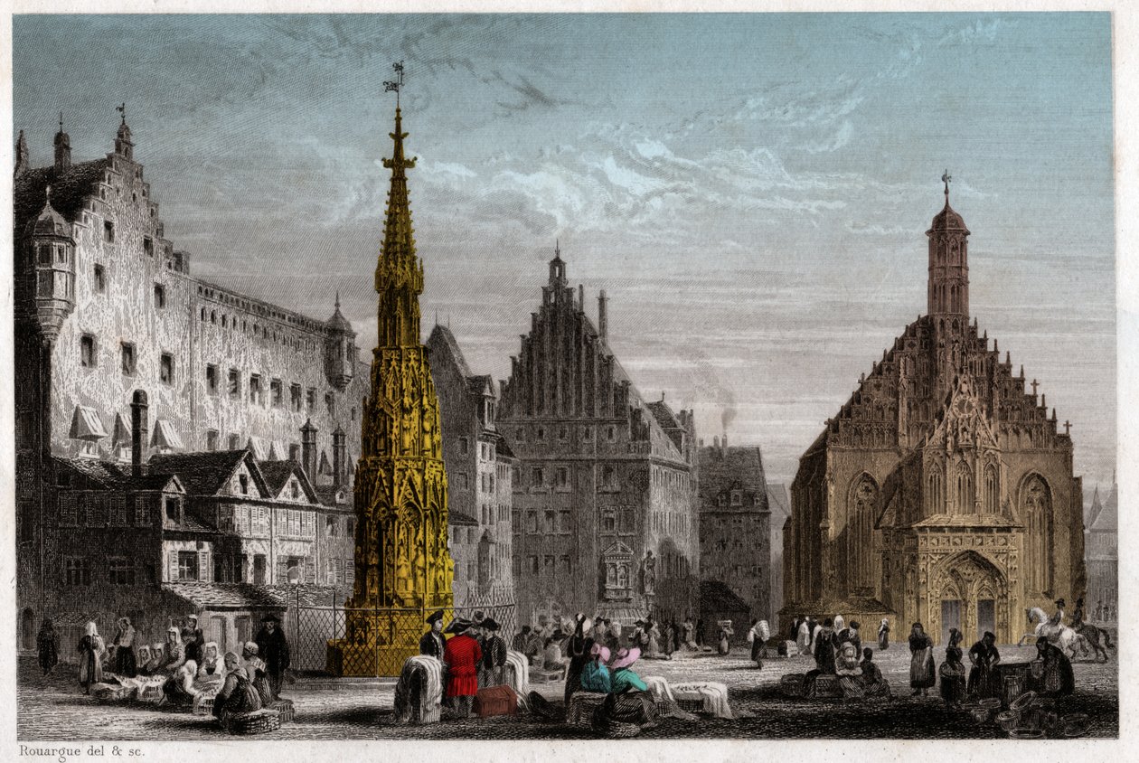 Nürnberg, noin 1830 (kaiverrus) tekijältä . .