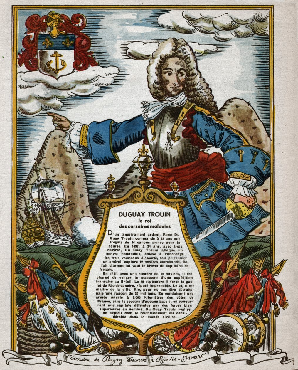 aRene Duguay Trouin. tekijältä Ferdinand Georg Waldmuller