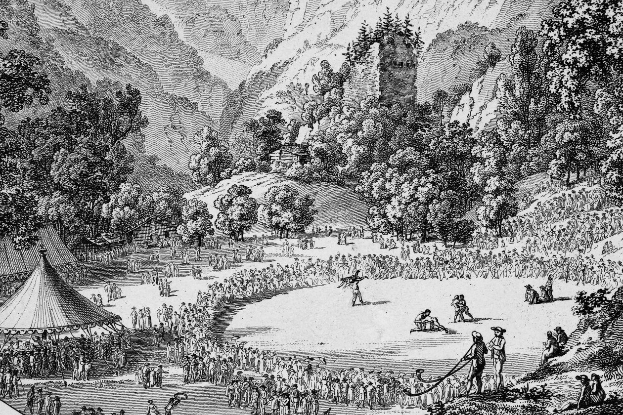 Sveitsi Unspunnenfest 1805 (m/w kuva) tekijältä Frederick (attr. to) Barnard