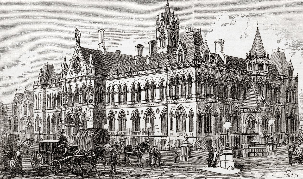 Manchester Assize Courts, Manchester, Englanti tekijältä . .