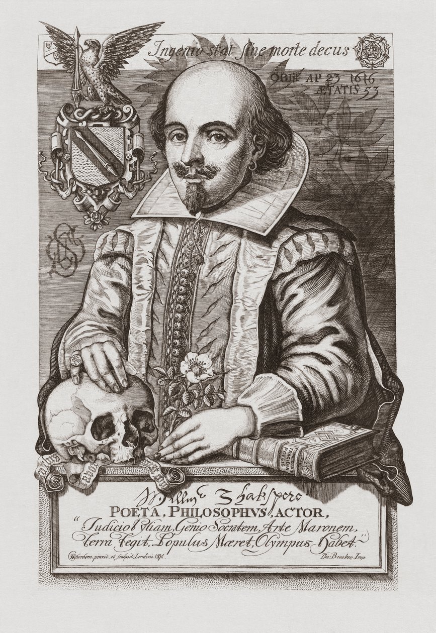 William Shakespeare. Muotokuva. tekijältä . .
