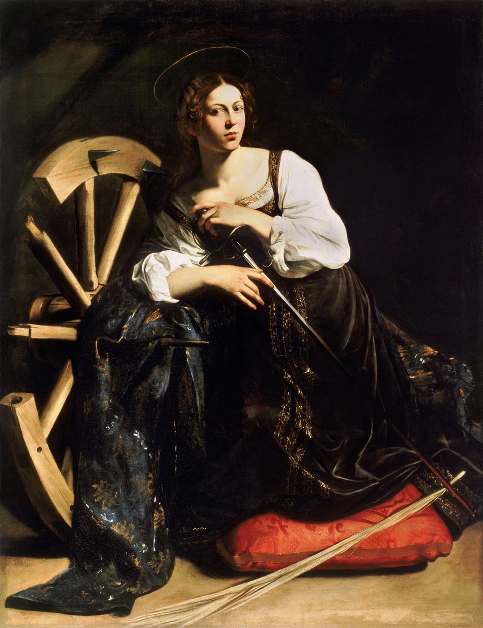 Pyhä Katariina Aleksandrialainen tekijältä Caravaggio