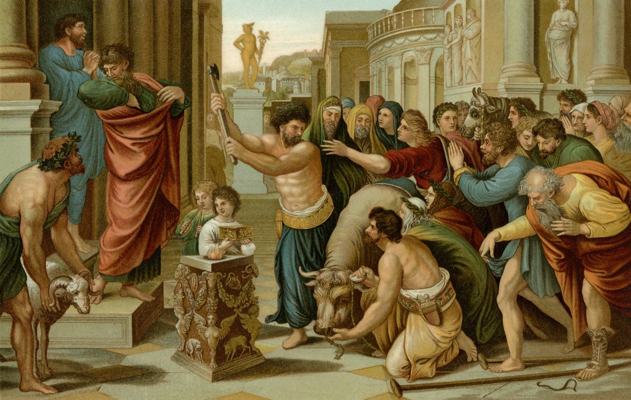 Paavali ja Barnabas Lystrassa tekijältä after Raphael