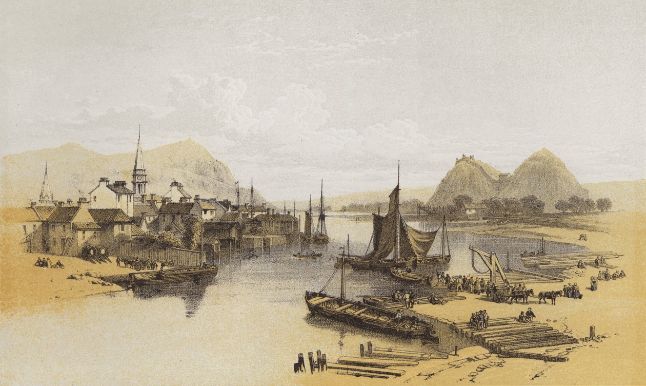 Dumbarton, Levenistä (chromolitho) tekijältä after William Leighton Leitch