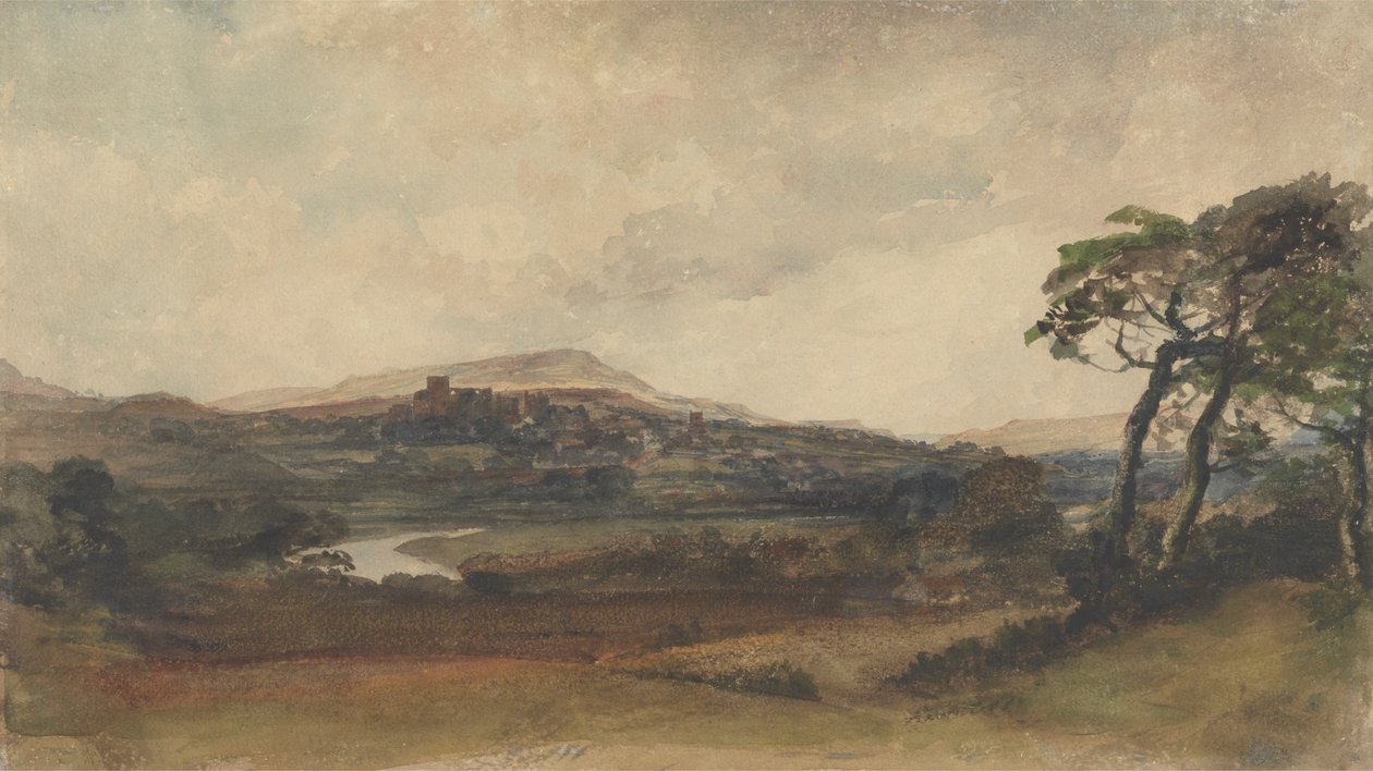 Middleham, Yorkshire tekijältä attributed to Peter DeWint