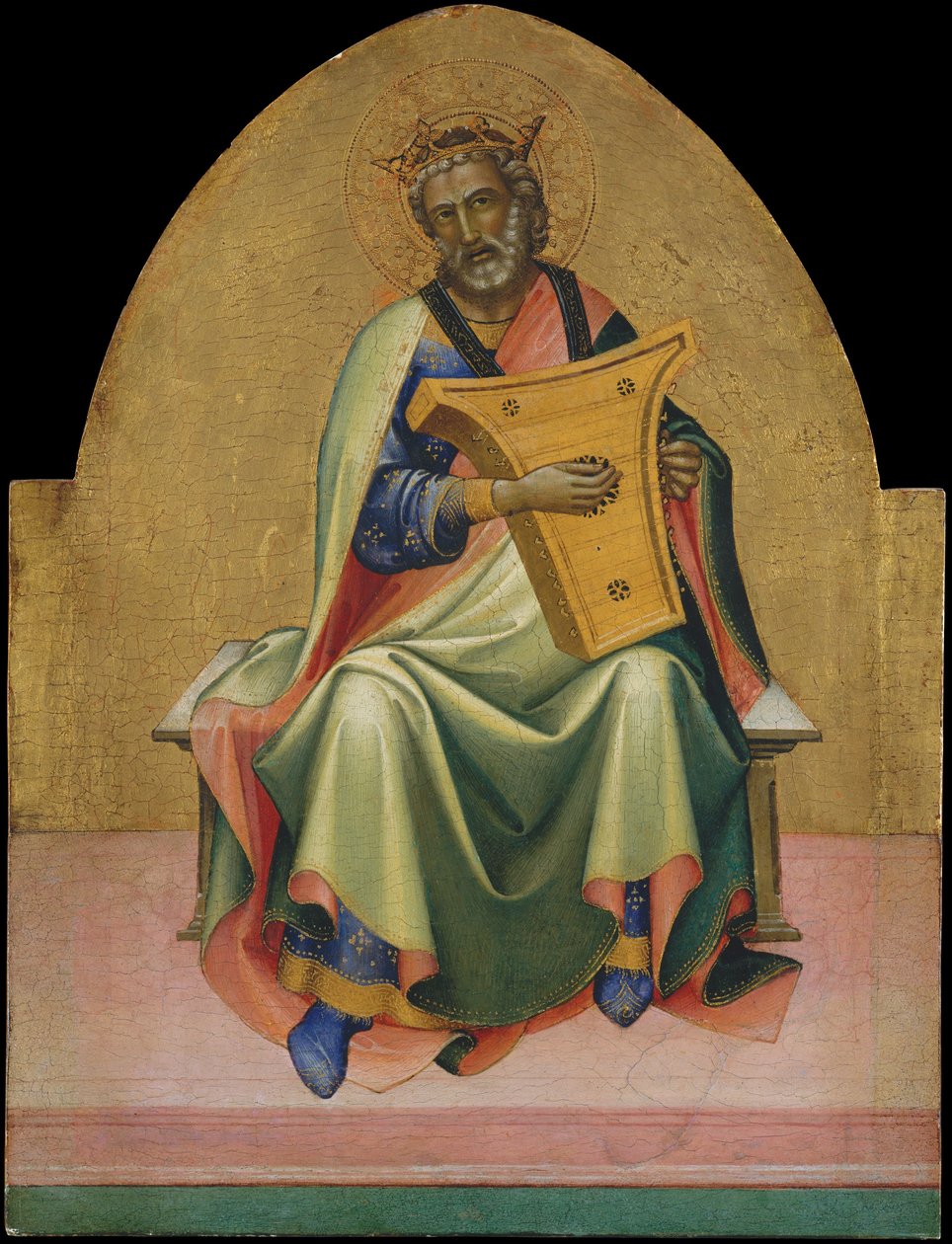 David, n. 1408-1010 (tempera puulla, kultajauhettu) tekijältä c.1370 1425 Lorenzo Monaco