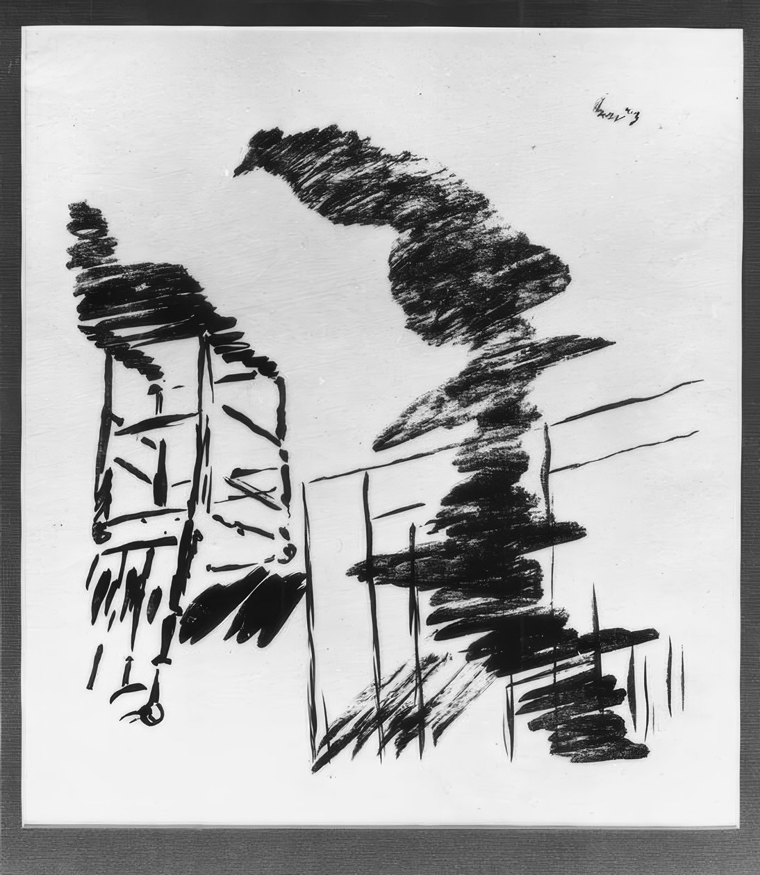 .. aus dem Schatten auf dem Estrich…. tekijältä Édouard Manet
