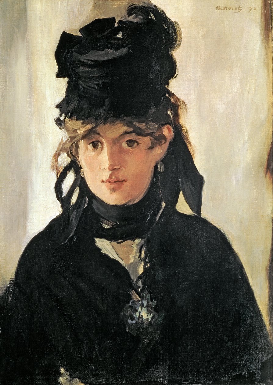 Berthe Morisot violettikimpun kanssa, 1872 tekijältä Édouard Manet