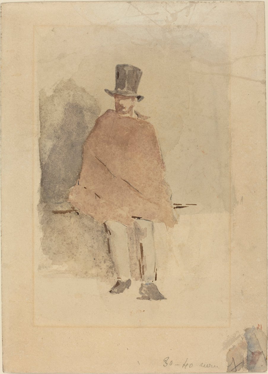 Mies pitkässä hatussa tekijältä Édouard Manet