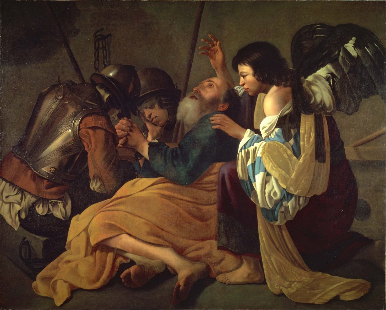 Pyhän Pietarin vapauttaminen tekijältä Hendrick ter Brugghen