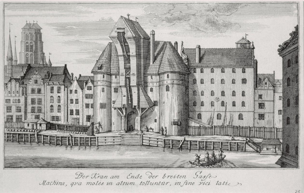 Nosturi teoksesta "Fifty Views of Gdansk", kaiverrus Matthaeus Deisch (1724-89) 1761-65 tekijältä Friedrich Anton Lohrmann or Lormann