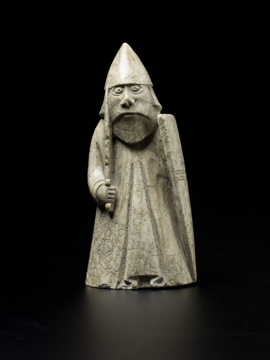 Lewis Chesspiece - Warder (mursun norsunluu) tekijältä school Scandinavian