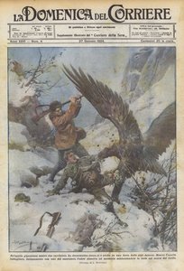Jättikotka kahta metsästäjää vastaan