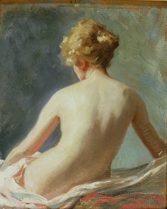 Nainen Nude (öljy aluksella)