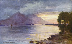 Vetinen auringonlasku, Lough Leane, Killarney