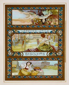 Julistemainos "Lefevre-Utile" keksit, n.1910