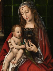 Madonnan yksityiskohta (öljy paneelissa)