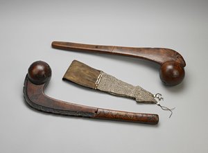 Pallopäiset Tomahawk-mailat (puu ja messinki)