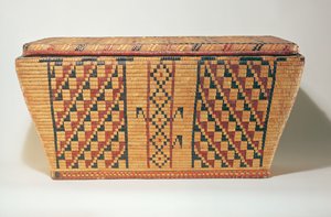 Eastern Woodlands geometrinen kori (kudottu kuitu)
