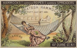 Lady rentoutumassa Saratoga Hammockissa