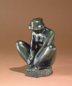 Tyttö pitelee molempia jalkoja, 1920 (pronssi)