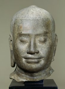 Kuningas Jayavarman VII:n (1181–1220) pää (pronssi)