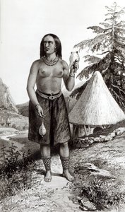 Galla Woman (litho) (bw kuva)