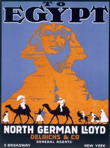 Egypti, Norddeutscher Lloydia mainostava juliste
