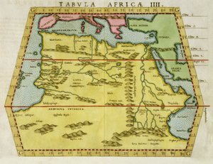 Pohjois-Afrikan kartta, noin 1580-luku