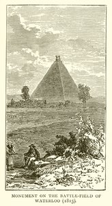 Muistomerkki Waterloon taistelukentällä (1815)