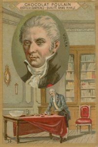 Alessandro Volta, Chocolat Poulain -kauppakortti