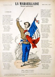 Sanoitukset kappaleeseen "La Marseillaise". Kuva Epinalista