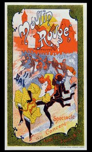 Moulin Rougea mainostava juliste, n. 1890-1900