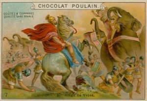 Veiin piiritys, Chocolat Poulain -kauppakortti