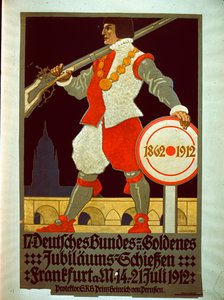 Saksan valaliiton Golden Jubilee -juliste, 1912