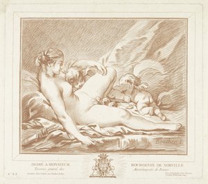 Liggende Venus tapasi Amor en Anterosin