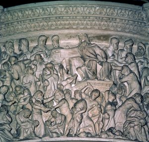 Yksityiskohta saarnastuolista, 1302-10 marmori