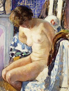 Istuva alaston; Nu Assise,